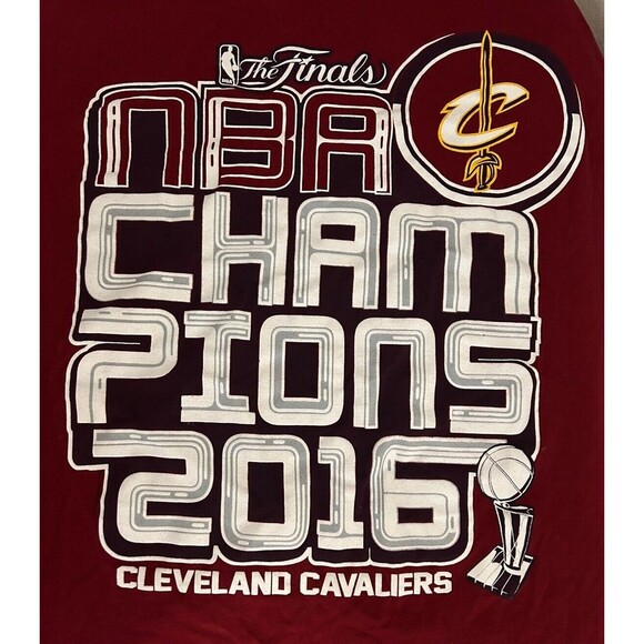 Cleveland Cavaliers Men's Burgundy Size M The NBA Champions Finals 2016 T-Shirt - Picture 3 of 7